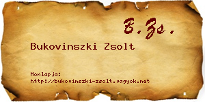 Bukovinszki Zsolt névjegykártya
