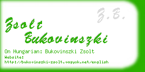 zsolt bukovinszki business card